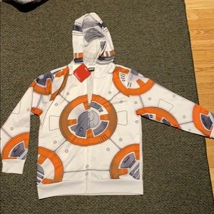 Boys BB-8 Star Wars Disney hoodie size Large NWT